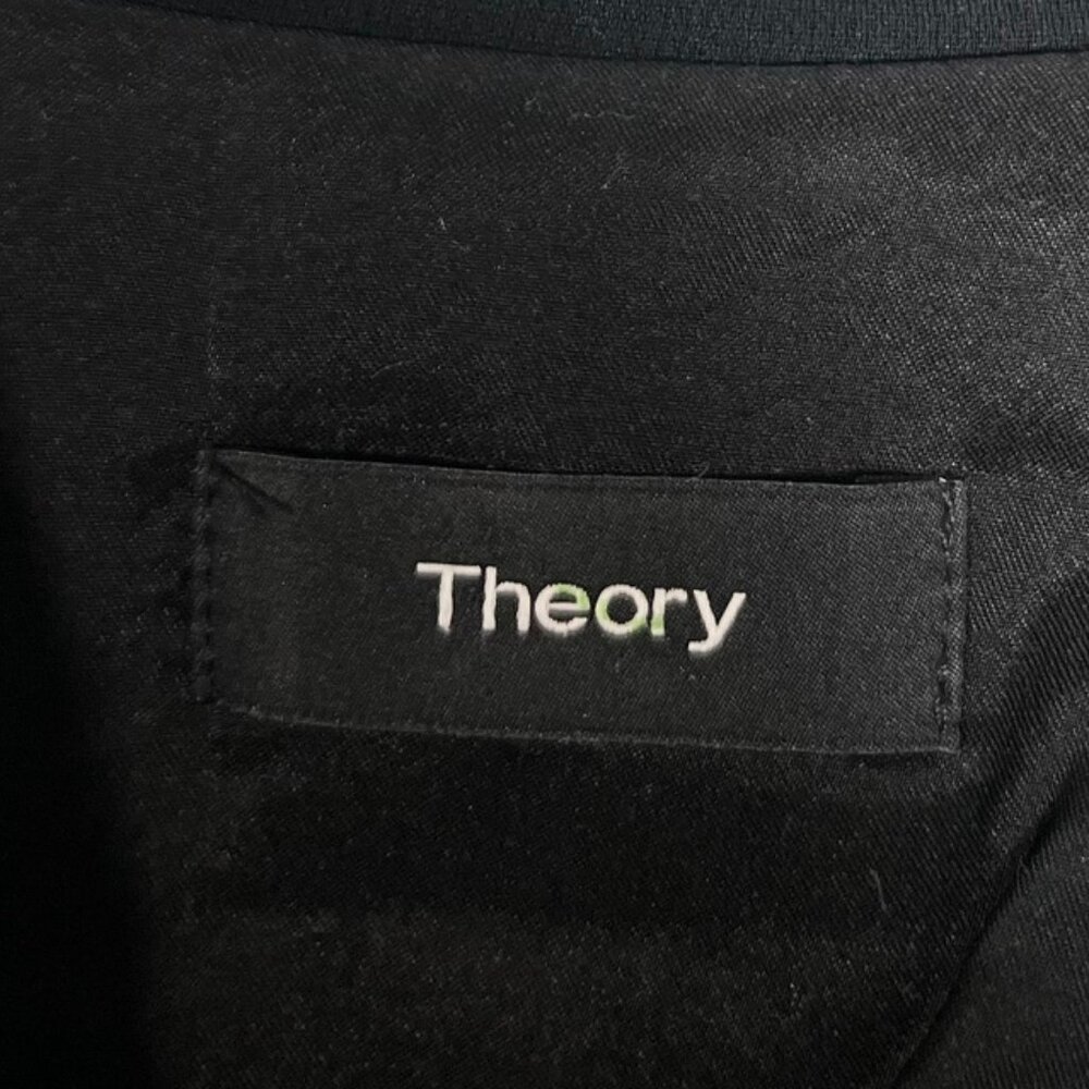 Theory Long Line Open Wrap Blazer Size 4 - image 5